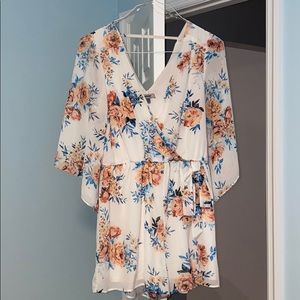 White floral romper